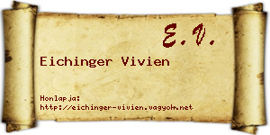Eichinger Vivien névjegykártya